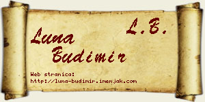 Luna Budimir vizit kartica